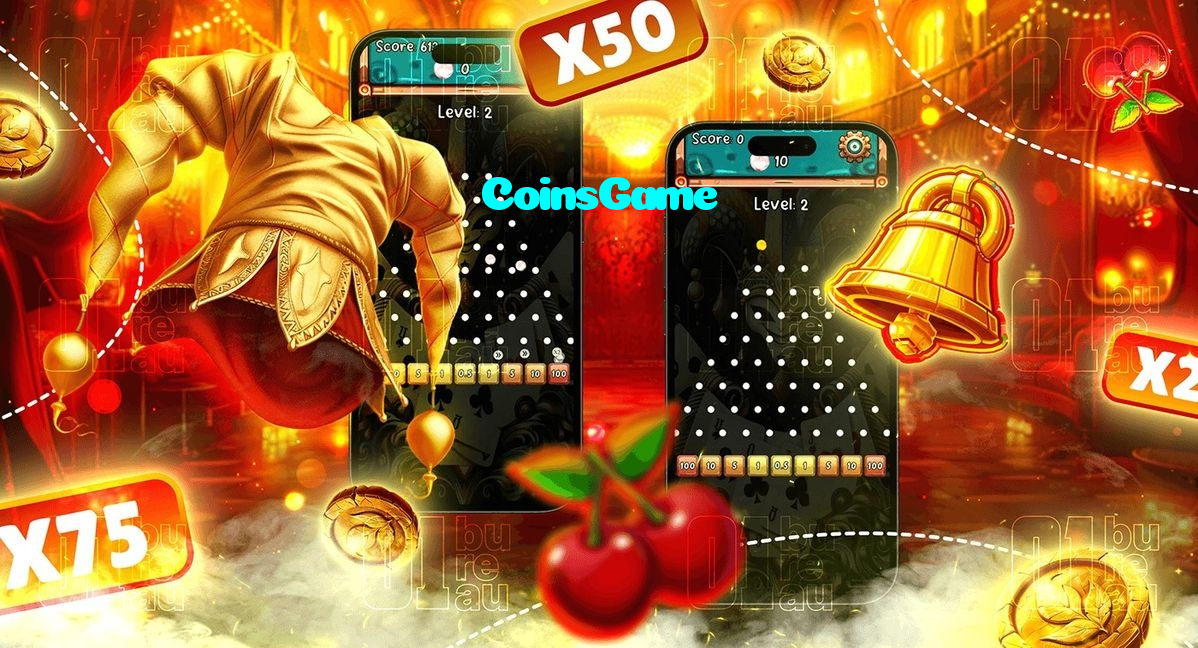 CoinsGame casino presented on mobile device in Pakistan with slots and live games