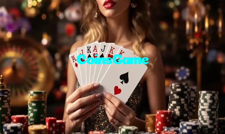 CoinsGame casino presented on mobile device in Pakistan with slots and live games